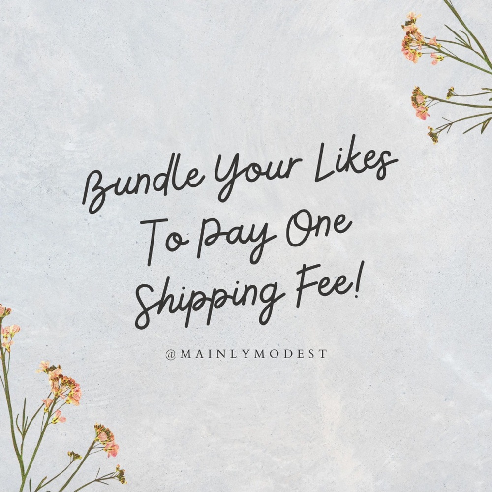 BUNDLE TO PAY 1 SHIPPING FEE